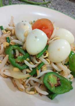 Tumis Tauge dgn Kacang Panjang muda Pedas