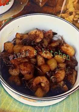 Tumis kentung (kentang udangð)