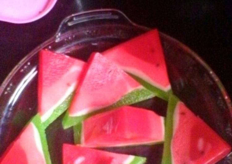 gambar untuk cara membuat Puding semangka merah