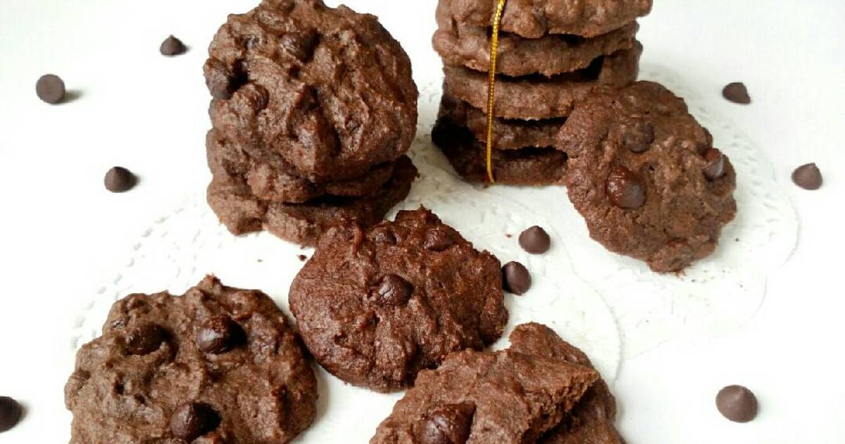 Resep Double Chocolate Cookies Enak Renyah