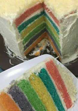 Rainbow cake kukus