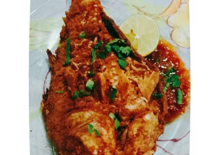 cara membuat Ikan mujaer goreng tepung sambel manis