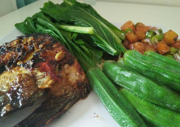 resep masakan Gurame Bakar Teflon sambal dabu dabu