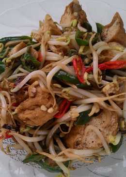 Tumis toge tahu cabe ijo