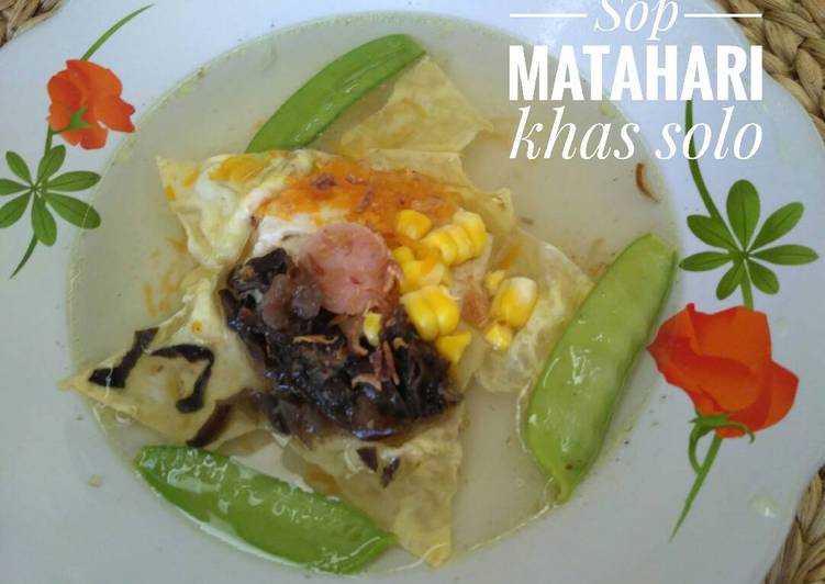 bahan dan cara membuat Sop Matahari khas Solo