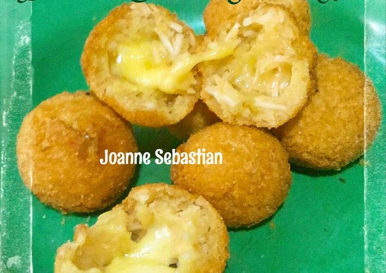 bahan dan cara membuat Double Cheese Potato Balls