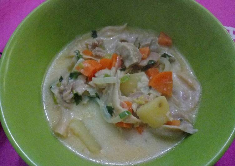 Resep Chicken soup milk Kiriman dari siskacleopatra