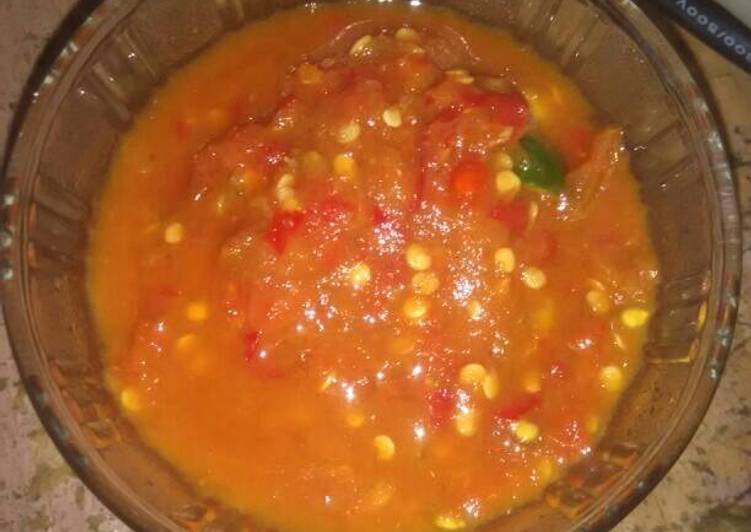 Resep Sambel mentah tomat terasi - Revalina Saputri