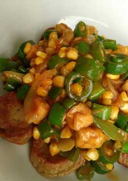 Rolade Ikan Bunga Bawang saus Teriyaki