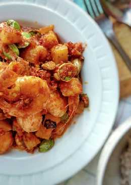 Sambal Balado Udang, Pete, Kentang