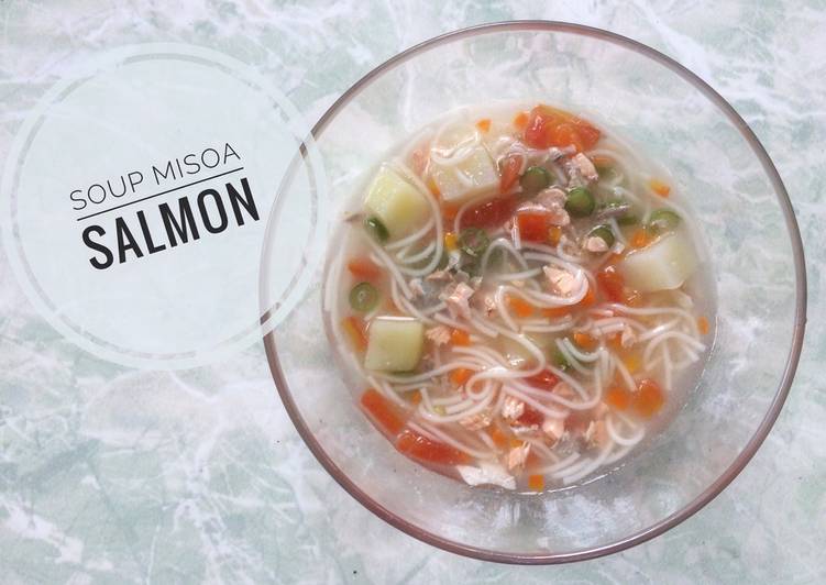 resep makanan SOUP MISOA SALMON mpasi 11m+