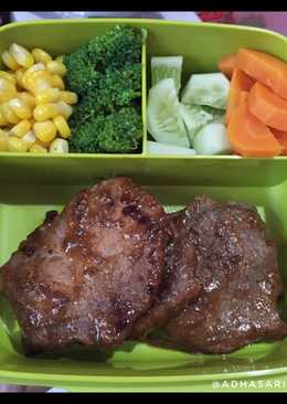 Menu diet gm hari ke-6/ daging/ ikan + sayur