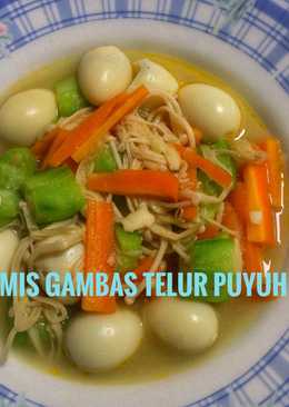 Tumis Gambas Telur Puyuh
