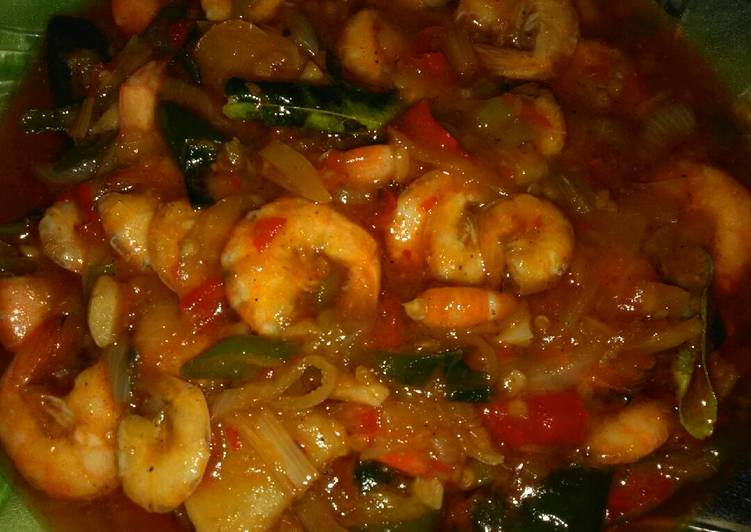 gambar untuk resep Udang saus padang