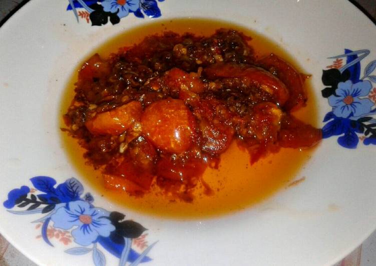 resep makanan Sambal goreng tomat terasi