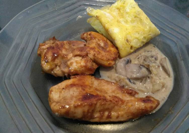 resep Steak Ayam Saus Jamur Lada Hitam Praktis