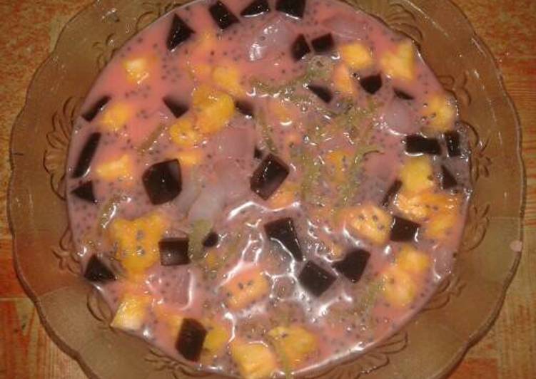 resep Es campur rumput laut