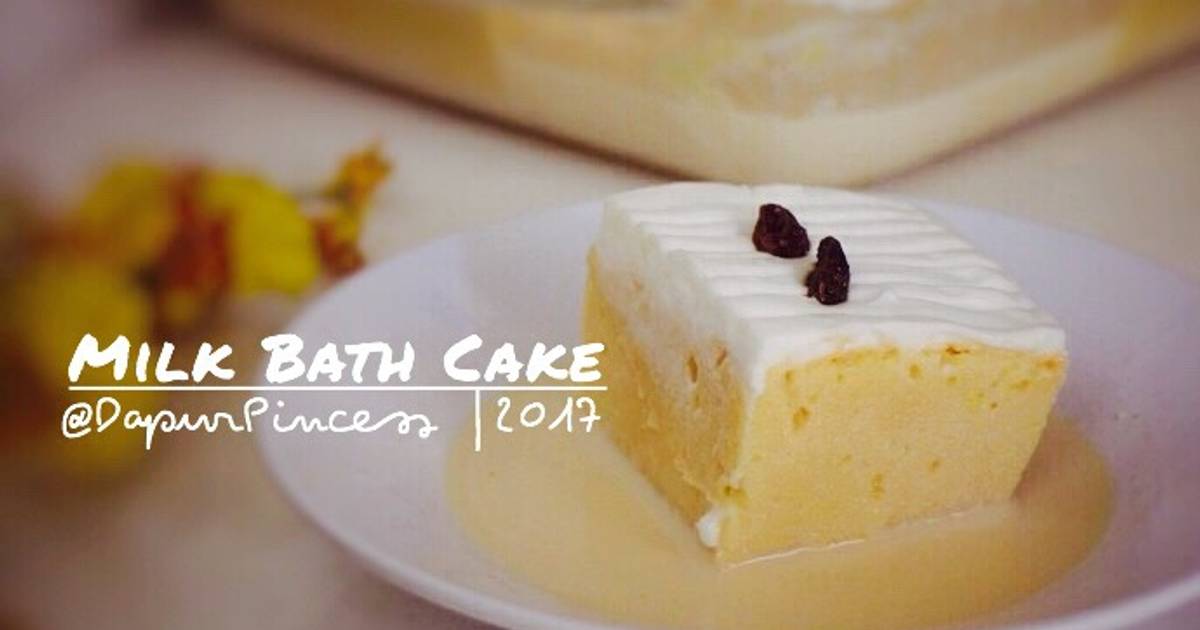 Resep Milk Bath Cake / Cake Mandi Susu / Tres Leches Cake by Rindaags @DapurPincess