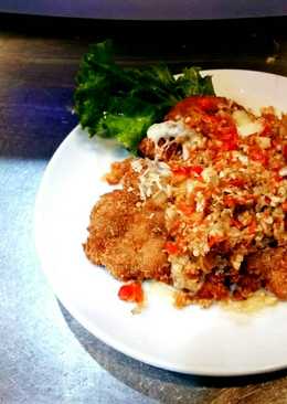 Chicken katsu with sambal