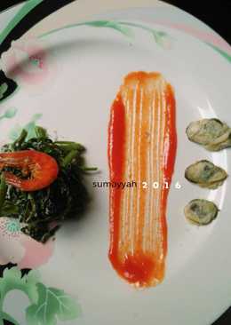 Lawa' kangkung kerang (Urap ala aku)