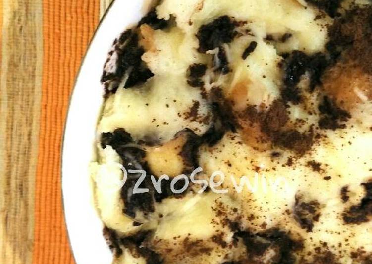 resep lengkap untuk Choco cheesse bread puding