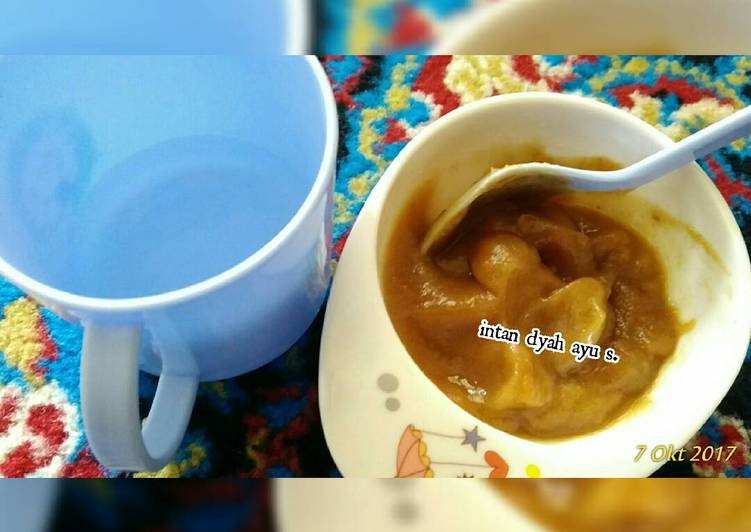 resep lengkap untuk MPASI 6+ (pure kurma) menu tunggal