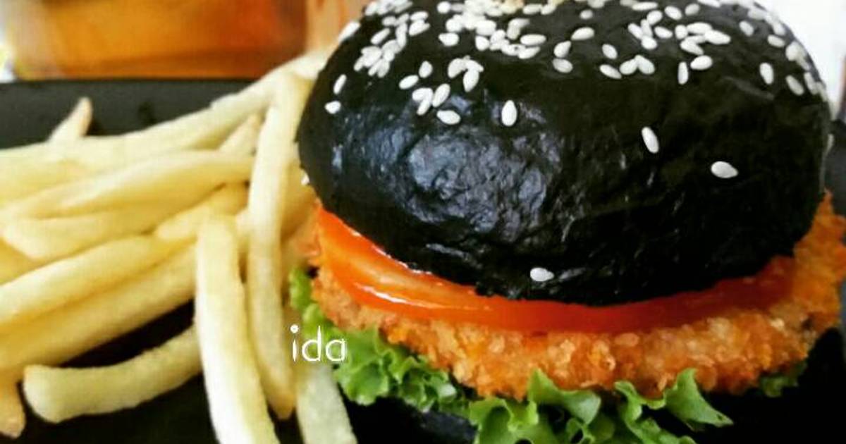 Resep Burger with Fried chicken patty ala Ieda Ihsan