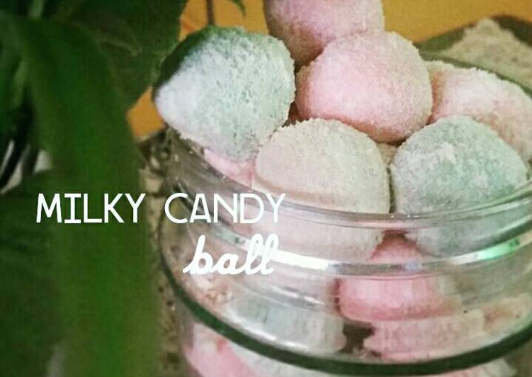 resep masakan Milky ball candy a.k.a bola bola susu