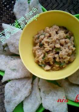 Cireng kelapa gurih cocol sambel tempeð