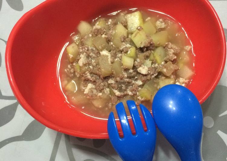 resep masakan Minced Beef with Zukini - Mpasi 17 m+