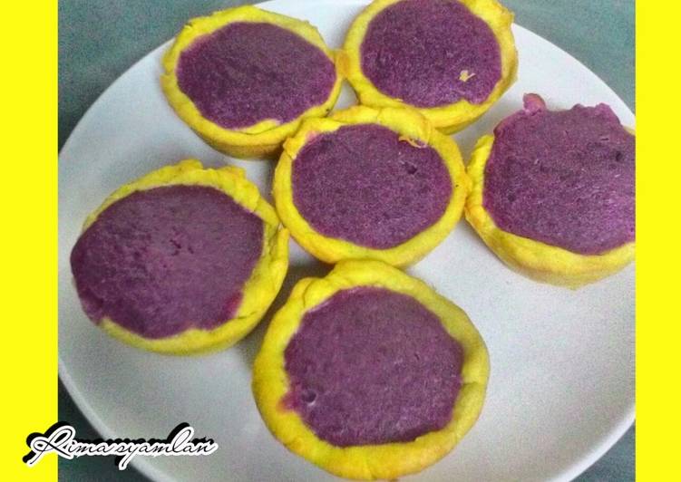 resep lengkap untuk Pie susu ubi ungu