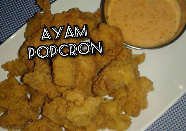 cara membuat Ayam popcron + sauce mayonaise