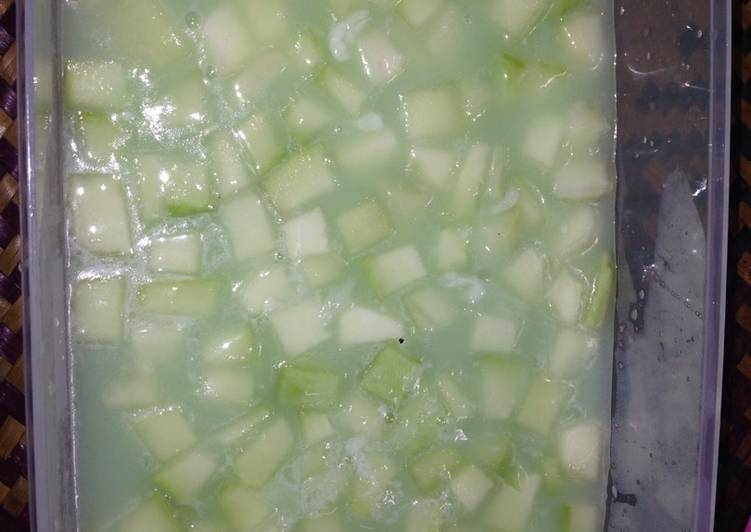 resep makanan Puding susu melon