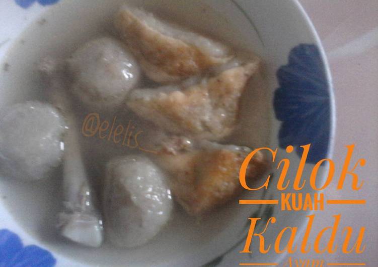 resep lengkap untuk Cilok Kuah Kaldu Ayam