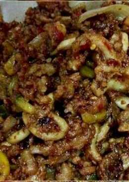Spicy sweet soya calamari