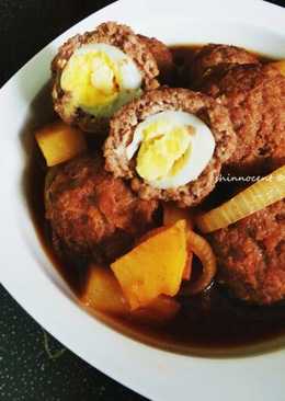 Semur Bola Daging Isi Telur Puyuh