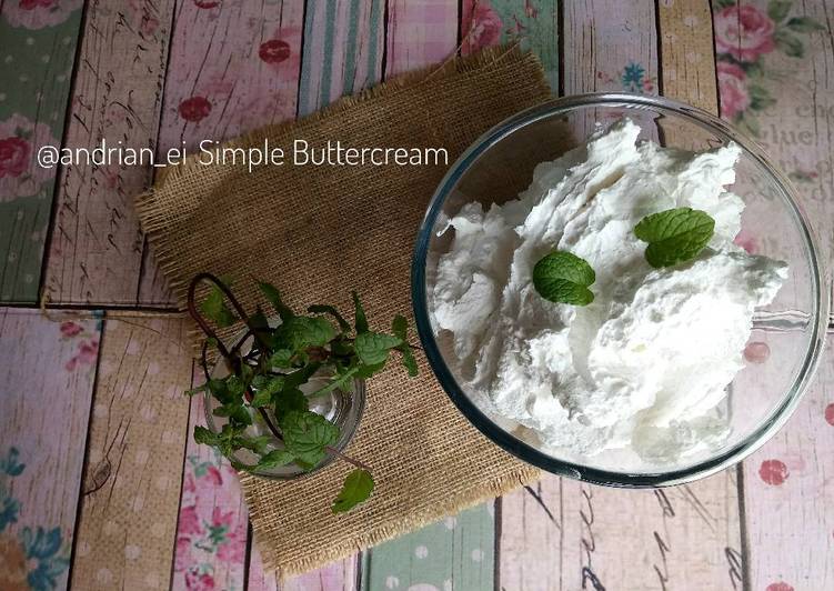 resep makanan Simple Buttercream (3 Bahan Saja)