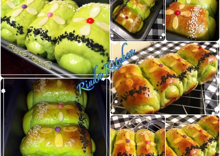 gambar untuk cara membuat Banana Pandan Bread aka Roti Pisang Pandan (no Egg) Wangiiii ??