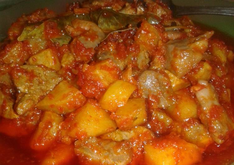 resep lengkap untuk Sambalado kentang ati ampela