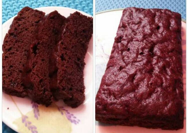 cara membuat Nutricake Brownies Rasa Coklat (kukus)