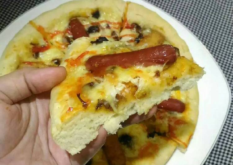 resep Pizza Sosis & Nugget (Tang Zhong)