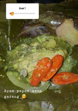 Pepes ayam garang asam