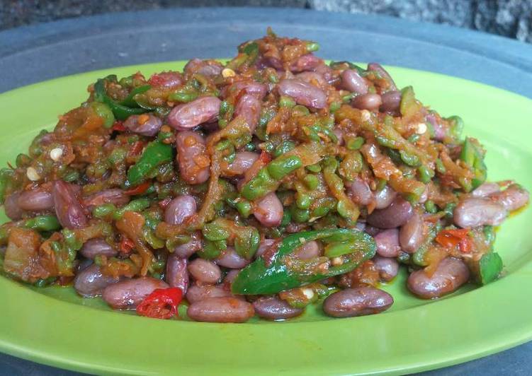 resep makanan Pare Pedas Kacang Merah