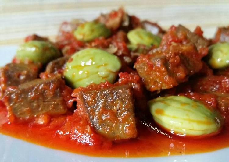 gambar untuk cara membuat Sambal Goreng Ati Sapi Petai