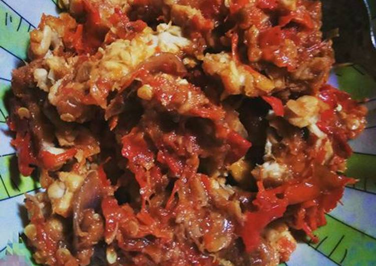 resep Tempe penyet sambal kencur sederhana^^