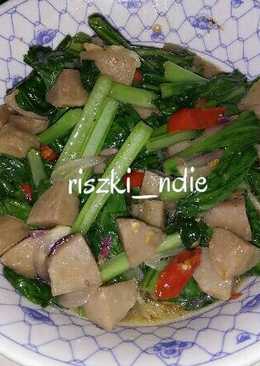 Tumis Sawi Hijau Bakso