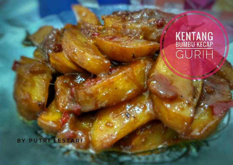 cara membuat Kentang Bumbu Kecap Gurih