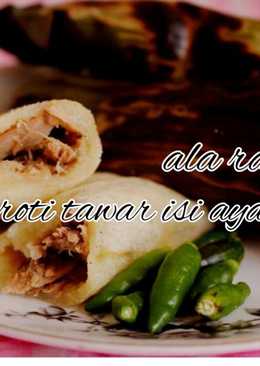 Lemper roti tawar isi ayam