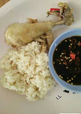 Ayam rebus pekcamkee + Nasi hainan magicom