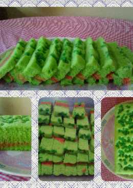 Brownies Pandan Selai Strawbery (Hias Sucade green)